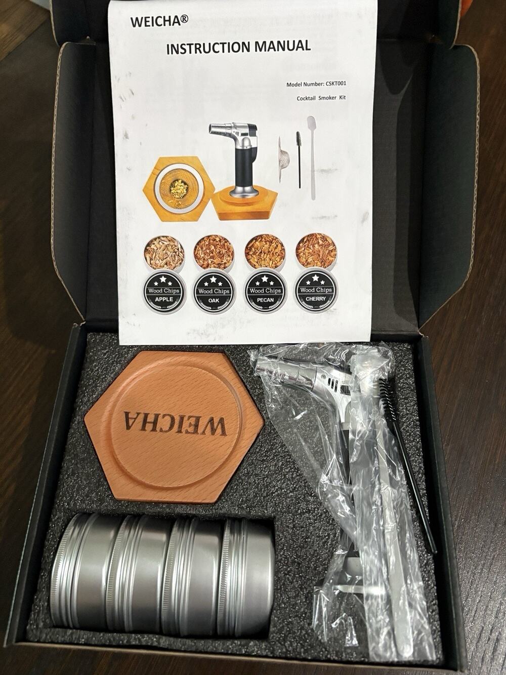 WEICHA Whiskey Bourbon Gifts for Men - Cocktail Smoker Kit with Torch New
